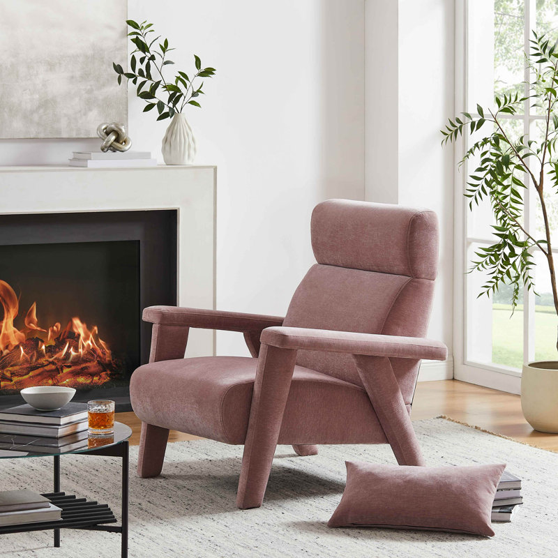 Stella 89.9Cm Wide Lounge Chair, Oldrosa Rayon/Viscose