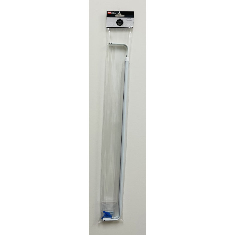 Ensemble de tringle à rideaux simple (28 à 48 po) - Blanc