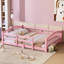 Lit plateforme en bois pour enfants avec garde-corps de sécurité pour chambre d'enfants-781917533-781917534
