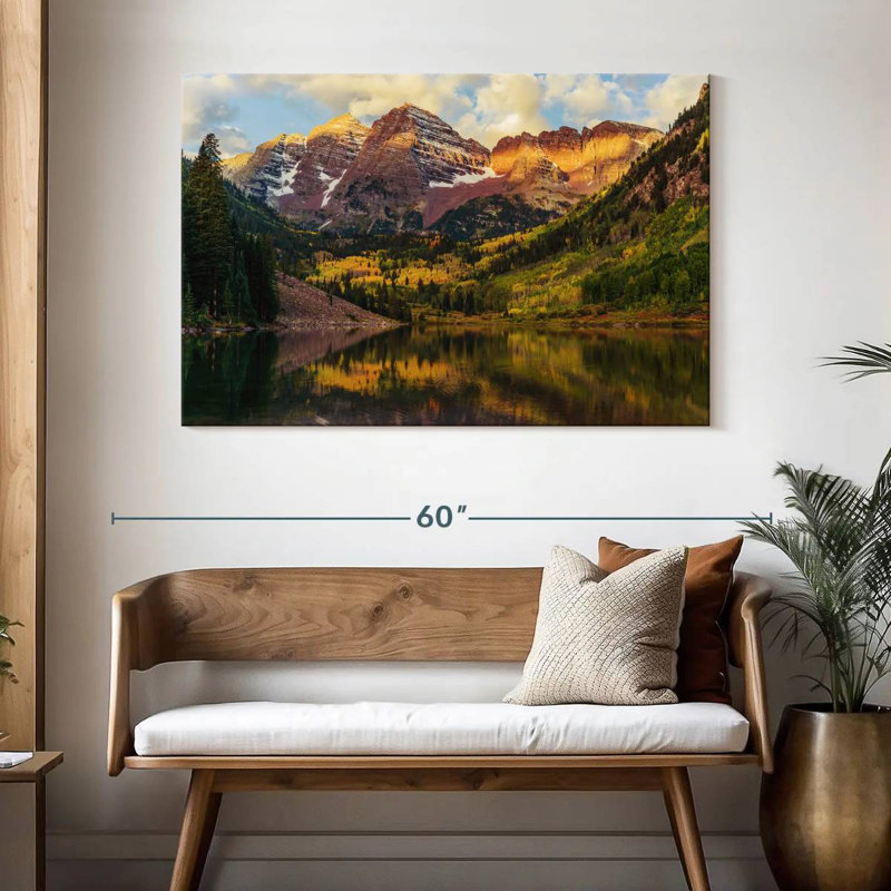 Paysage Alvord Maroon Bells, H 32 po x l 48 po
