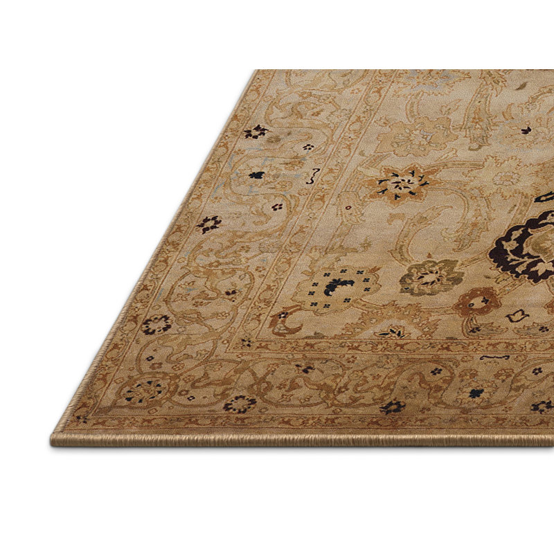 Tapis ivoire / brun Rek, Rectangle 4 pi x 6 pi