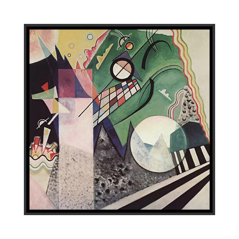 "Composition" par Wassily Kandinsky, reproduction d'art sur toile, H 18 po x l 18 po x P 1,5 po, Toile avec cadre noir