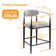 4-Piece Boucle Upholstered 25.8'' Counter Stool With Gold Metal Armrest(Set Of 4)