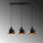 Elowen 3-Light Kitchen Island Linear Pendant with Hammered Style Shades
