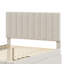 Lit plateforme tapissier avec lit gigogne et 3 tiroirs, tissu en lin-933999402-933999403