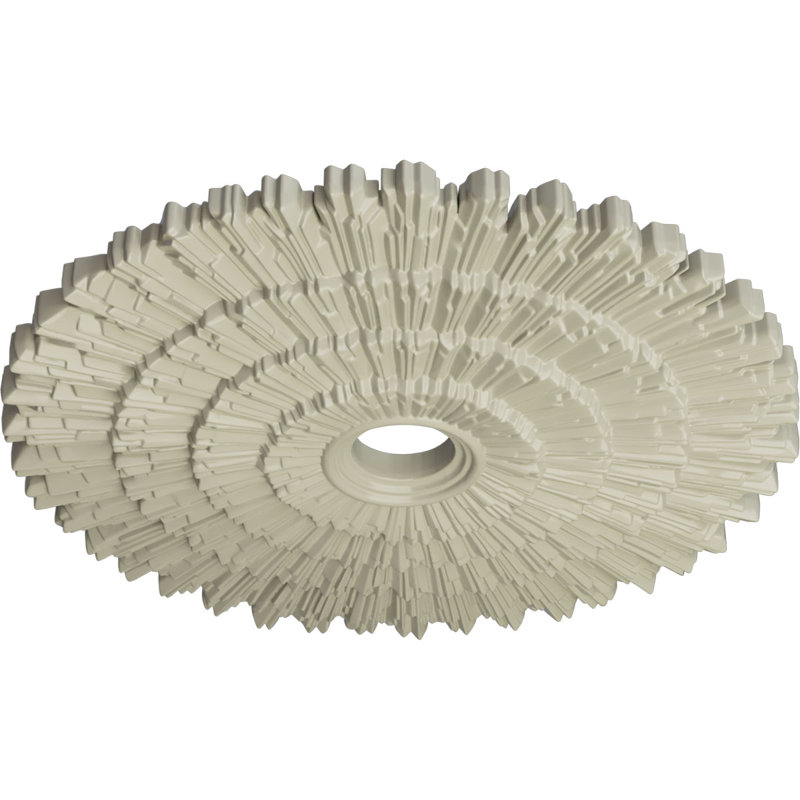 Médaillon de plafond Eryn de 24 3/4 po x P 3 1/4 po x P 1 7/8 po (convient aux auvents jusqu'à 4 po), Jaune clair