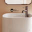 Lavabo de salle de bain piédestal rectangulaire en céramique blanc brillant avec trop-plein 34,45 po Ivy