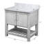 36-inch Bathroom Vanity with Carrara Marble Top and Sink, Chrome Hardware-106633452