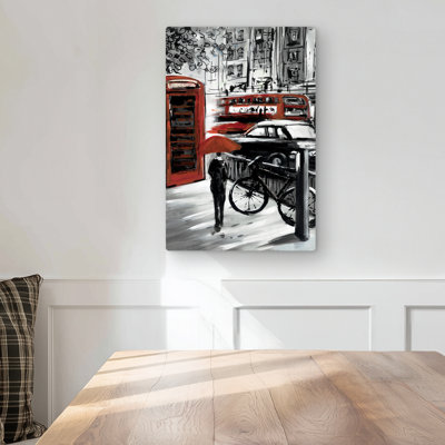 European street - Bike Cities metal print for home decor