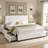 Huntsville 4-Drawer Velvet Upholstered Platform Bed-238129435-245840168