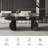 Erandi 51.2” Modern Wood Coffee Table With Two Abstract Support