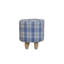 33cm Wide Plaid Footstool Ottoman