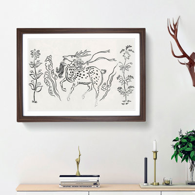 Stag Deer by Taguchi Tomoki - Framed Print