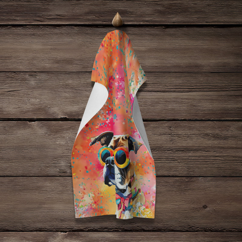 Serviette de cuisine Boxer Hippie Dawg