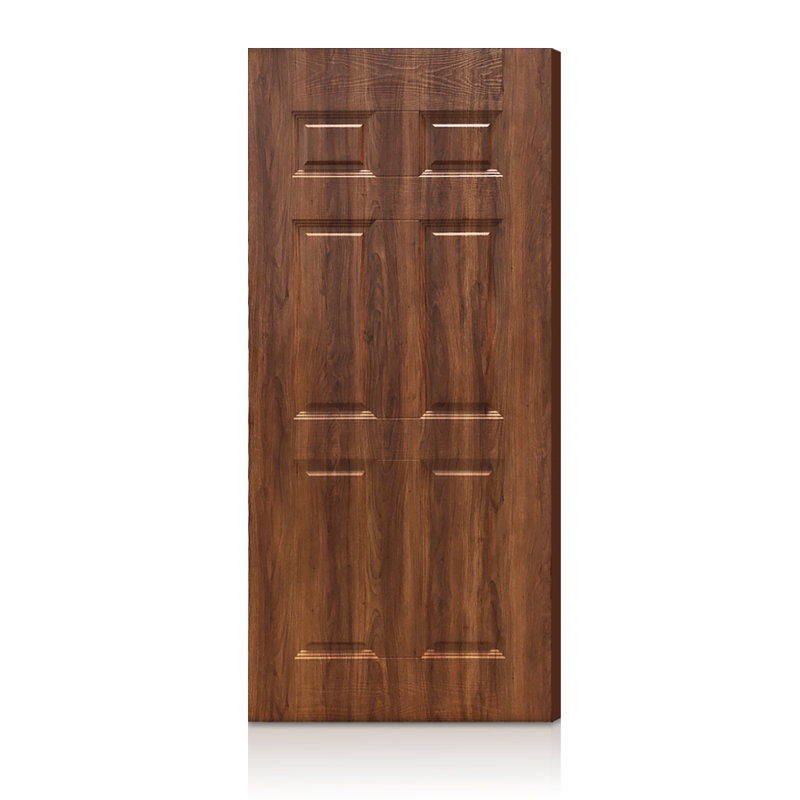 Dalle de porte intérieure 6 panneaux en noyer, 30 po x 82 po