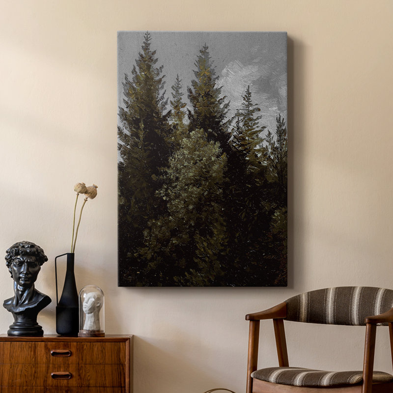 Paysage rétro CCXV - galerie Cavas sur mesure, H 18 po x l 12 po