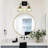 Art Deco Bathroom Vanity Light Fixture With Green Ribbed Glass Shade, 2-Light Modern Farmhouse Wall Sconce For Bathroom Mirror, Kitchen, Living Room, Black And Gold Finish
