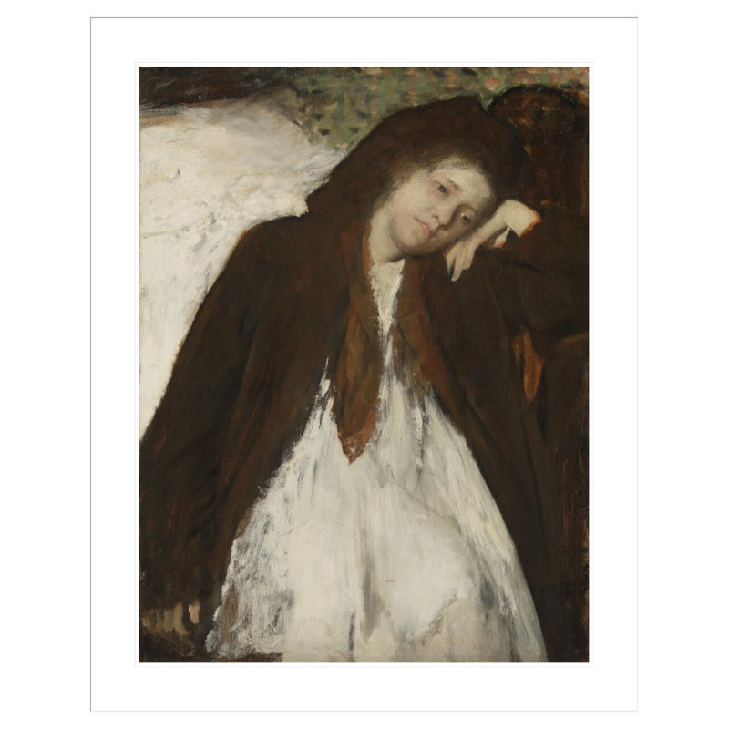 «The Convalescent» par Edgar Degas, impression giclée encadrée, H 41,5 po x l 33,15 po