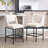 Jenie Upholstered 26.4'' Boucle/Linen Counter Stool with Metal Frame-488078429