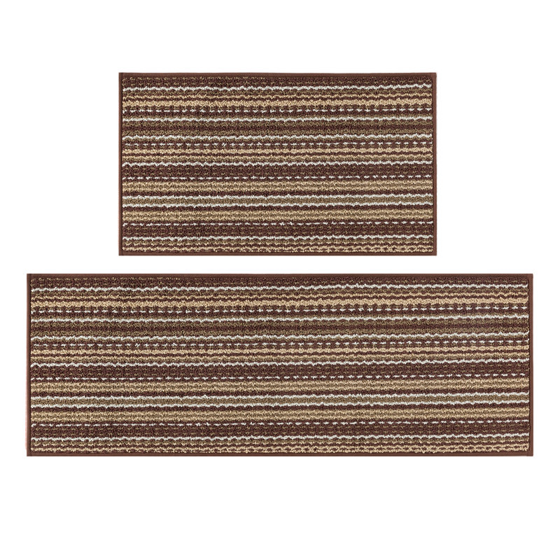 Machine Washable Non-Slip Kitchen Mat (Set Of 2), Multicolor