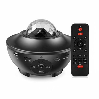 Star Projector Night Light With 10 Colors, Ocean Wave And Galaxy Scenes, Bluetooth Speaker, Works With Alexa And Google Home