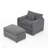 Oversized Recliner Chair With Movable Ottoman - Soft Chenille Upholstered Indoor Lounge For Living Room Or Bedroom, DIY Combination