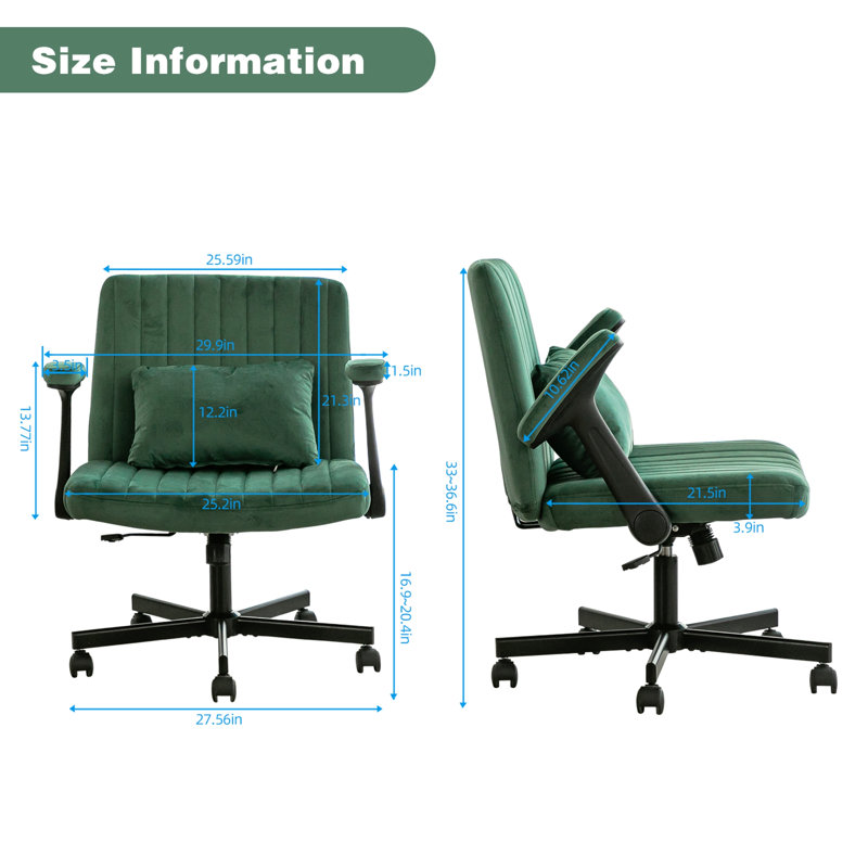 Chaise de bureau Velvet Criss Cross