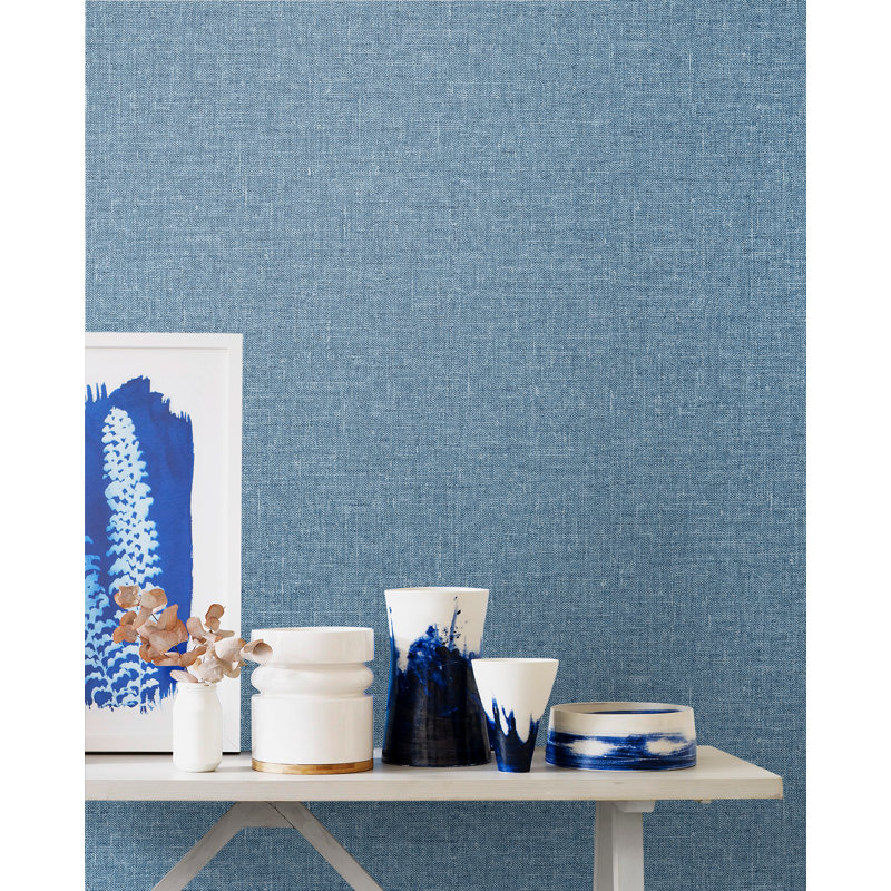 Rouleau de papier peint lisse L 33 pi x l 23,2 po, Bleuet