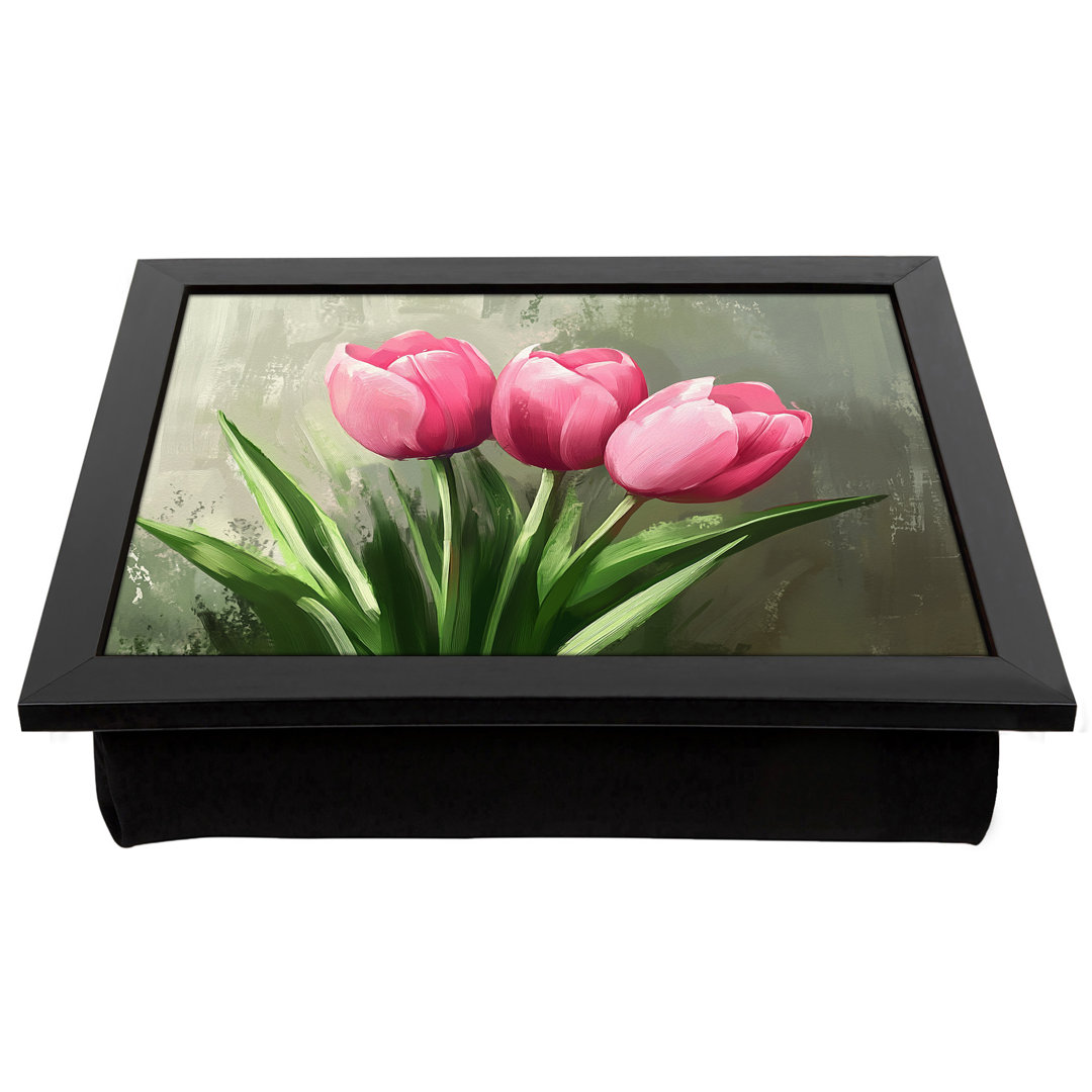 Tulip Flower Composition  Lap Tray with Cushion