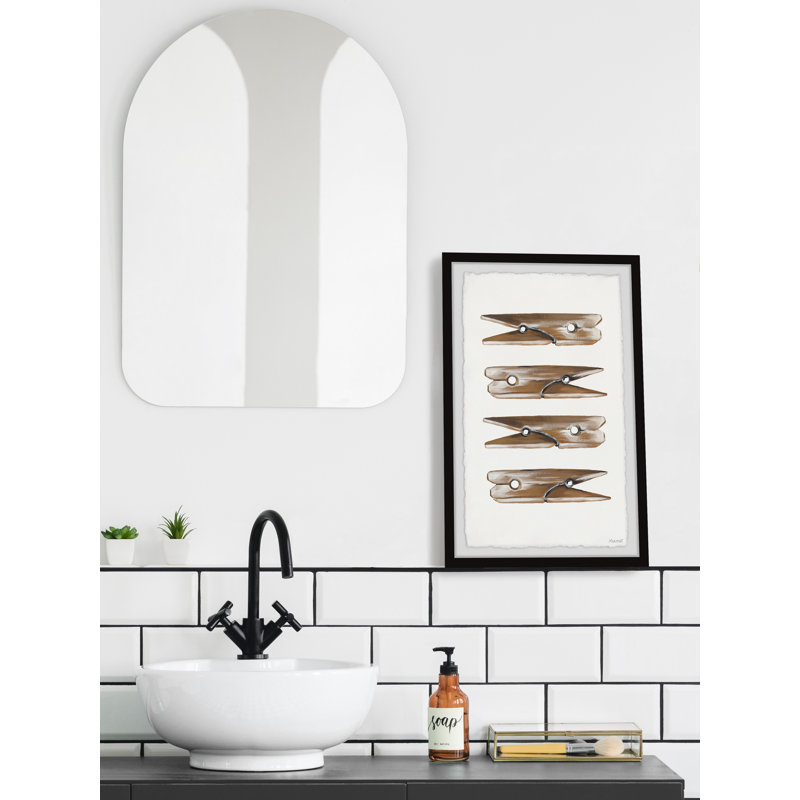 Corde à linge, image encadrée, H 30 po x l 20 po x P 1,5 po