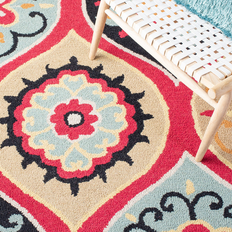 Roslyn Hand Tufted Wool Damask Rug, Round  7' x 7'