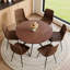 Extendable Round Dining Table Set For 4-6, Modern Wood Kitchen Table And Chairs Set, Dining Room Table Set For Small Space Apartment-1339990474-1339990477