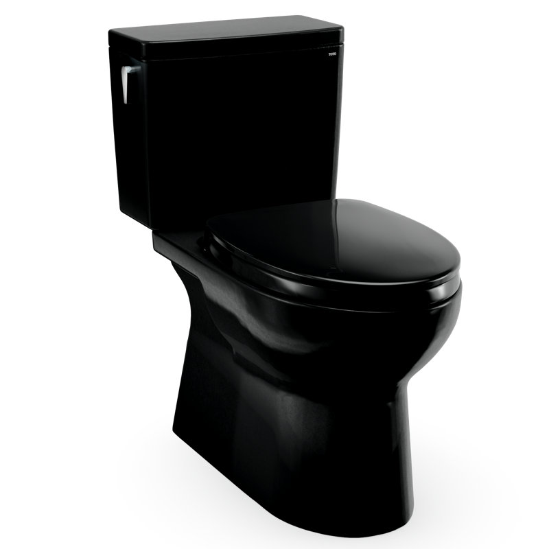 TOTO Glaston 1G Two-Piece Elongated 1.0 GPF WASHLET+ and Auto Flush Ready Universal Height Toilet with SS124 SoftClose Seat, Ebony - MS472124CUF#51