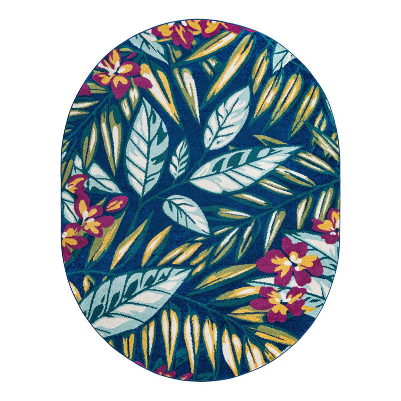 Bloom Floral Indoor Rug, Oval 7'10" x 10'