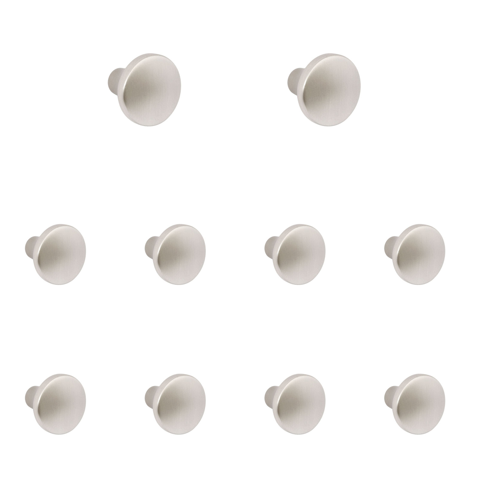 Lancaster 1 1/8” Diameter Knob Multipack, Satin Nickel