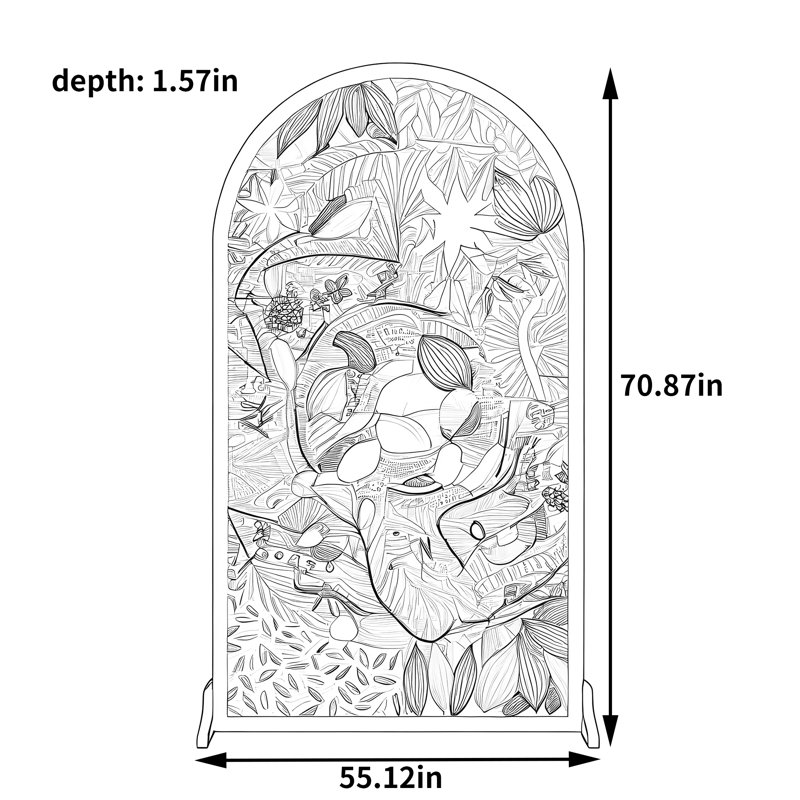 Arberie, 70.87" H x 55.12" W x 1.57" D