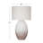 Calder Cream & Mauve Urn Table Lamp with Beige Linen Drum Shade, Boho