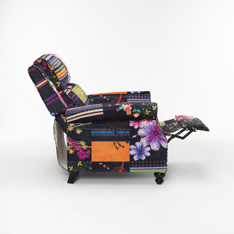 Mary Rowena Manual Recliner, Black
