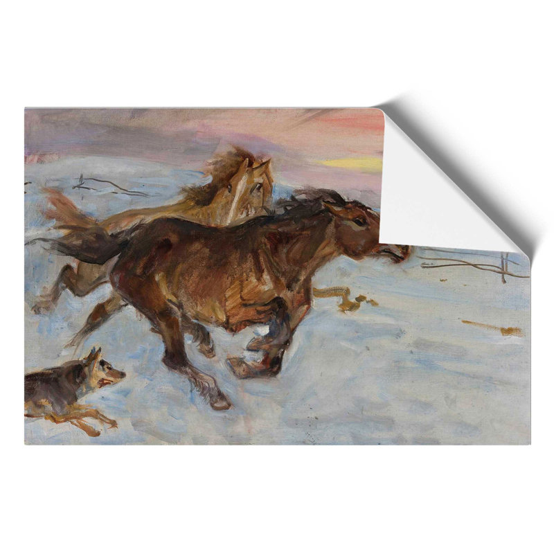 Escape of the Horses by Wojciech Kossak - Frameless Print, 30cm H x 42cm W x 0.1cm D