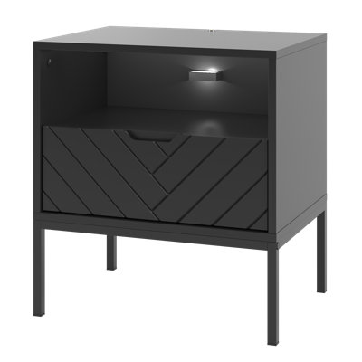 Ahola 134.62cm W Metal Bedside Table