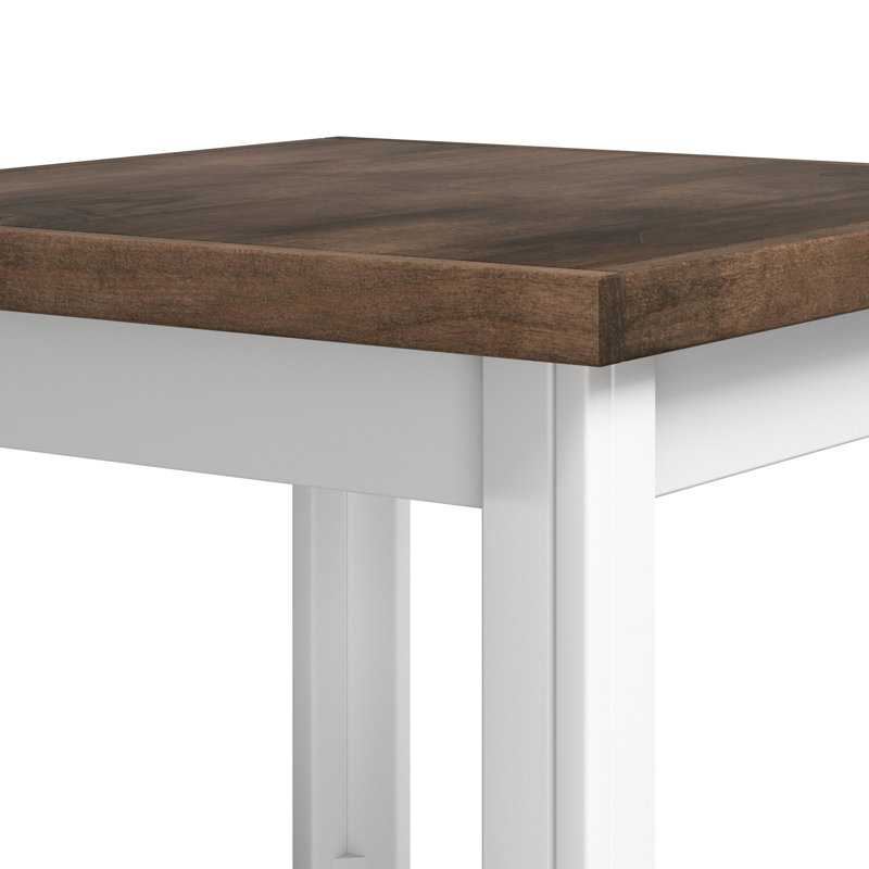 Table d'appoint 24 po sans assemblage, jasmin blanchi, peuplier, placages, aulne noueux, décor décoratif nautique pour le bureau requis et couloir de table