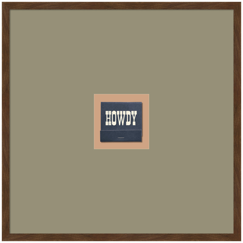«Howdy Matchbook Blue Square» par Megan Ryan, reproduction d'art encadrée, H 25 po x l 25 po