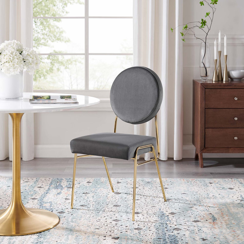 Chaises d'appoint Craft Performance de Modway, Or, Velours gris, 1