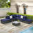 8 Pieces Outdoor Conversation Sets with Washable Cushions-932167703
