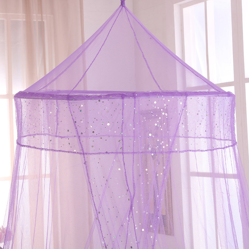  Lit à baldaquin pliable pour enfants, Mauve