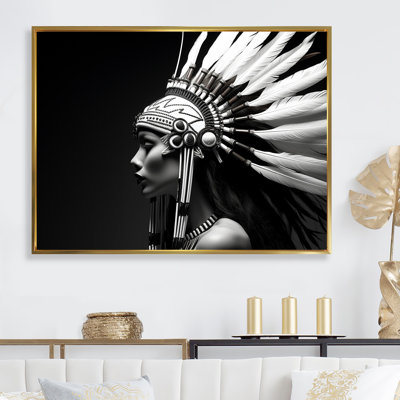 Femme esprit noir et blanc sur toile