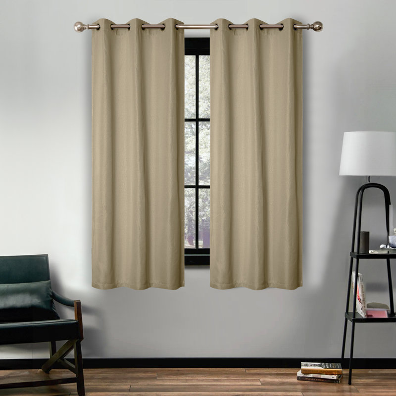 Panneau de rideau obscurcissant 100% polyester, Amande givrée, L 42 po x L 63 po