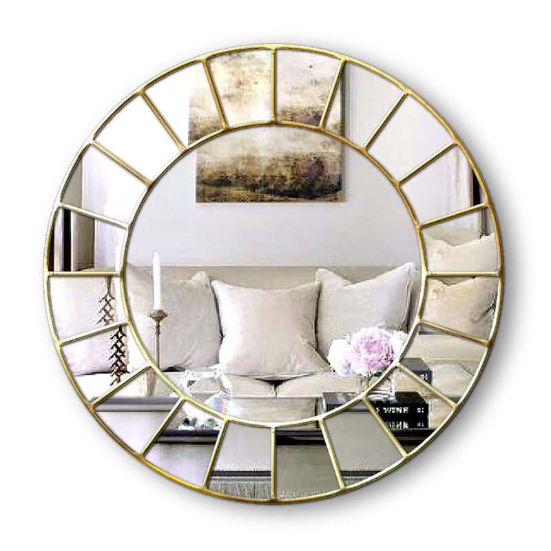 Hillary Flat Wall Mirror, Gold