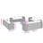  Garden Sofa Set Black, Cream White-1804652703
