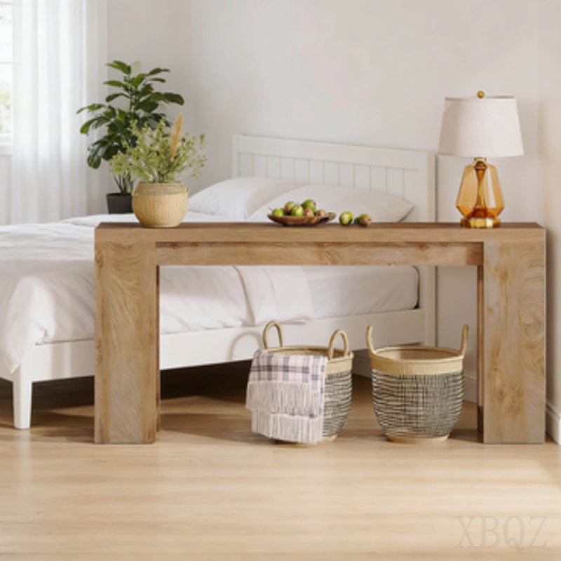 Console en bois, table d'entrée avec canapé